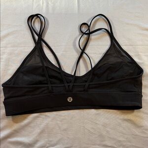 lululemon athletica Black Mesh Strappy Sports Bra
